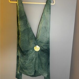 Peppermayo Forest Green Halter dress